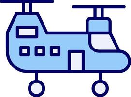 icono de vector de helicóptero militar