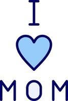 I love Mom Vector Icon