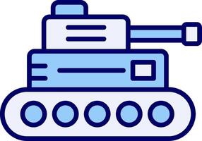 icono de vector de tanque militar