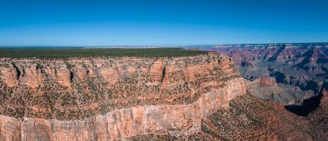 Grand Canyon aerial scene. Panorama in beautiful nature landscape scenery in Grand Canyon National Park. photo