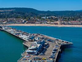 Aerial view of the Santa Cruz beach town in California. photo