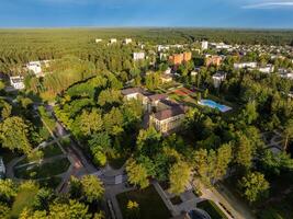 Aerial panoramic view of Lithuanian resort Druskininkai photo