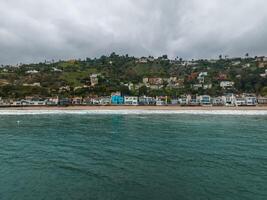 Malibu beach aerial view in California near Los Angeles, USA. photo