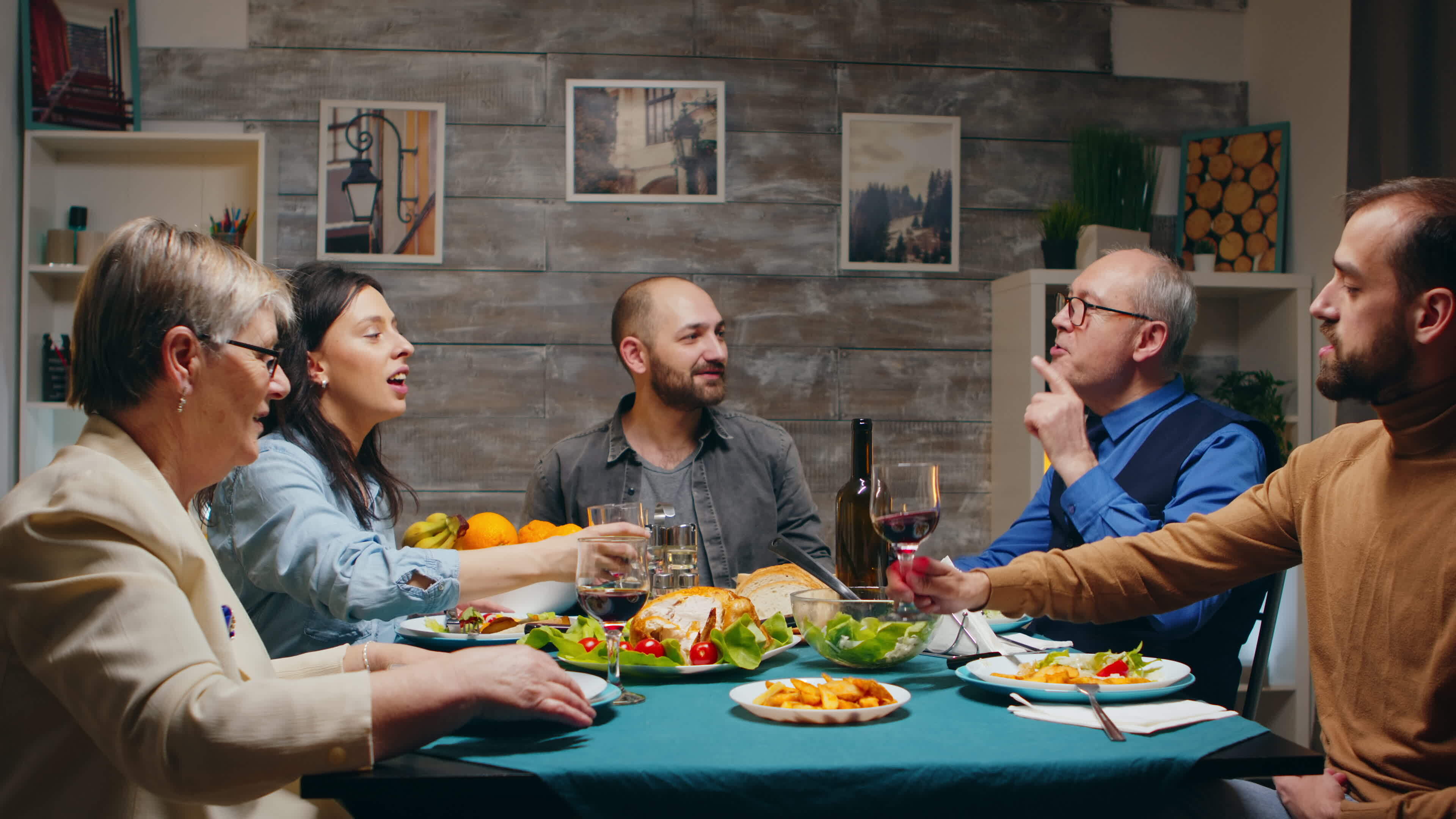 Dinner With Friends Stock Video Footage for Free Download