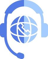 World Call Center Vector Icon