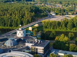 Aerial panoramic view of Lithuanian resort Druskininkai photo