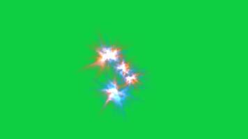 Cosmos energy plasma spark burst magic power effect on green screen background video