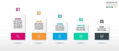 Infographic template business concept with step. vector