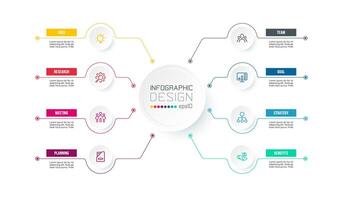 Infographic template business concept with diagram. vector