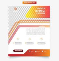 Corporate business flyer design template. vector