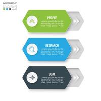 Infographic template business concept with workflow. vector