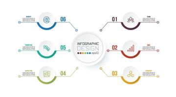 Infographic template business concept with diagram. vector