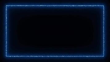 Neon border light animated rectangle borders video 4K Resolution