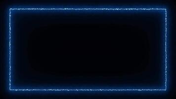 Neon border light animated rectangle borders video 4K Resolution