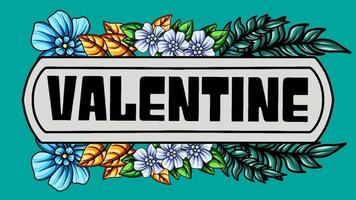 ein Valentinstag Tag Animation mit ein Natur Thema video