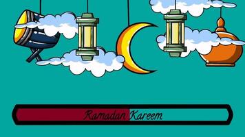 Animated arabesque background for religious greetings as ramadan, Hajj, Eid  and common Islamic purposes video