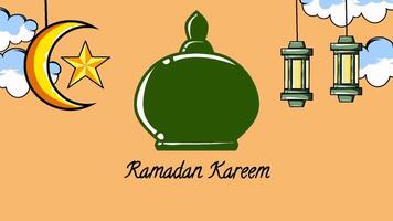 Animated arabesque background for religious greetings as ramadan, Hajj, Eid  and common Islamic purposes. video