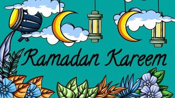 Animated arabesque background for religious greetings as ramadan, Hajj, Eid  and common Islamic purposes video