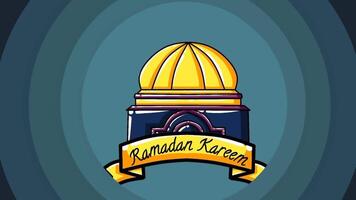 animato arabesco sfondo per religioso saluti come Ramadan, hajj, eid e Comune islamico scopi video