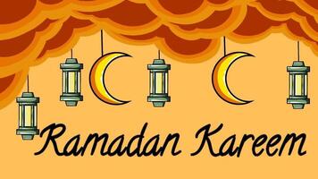 animerad arabesk bakgrund för religiös hälsningar som ramadan, hajj, eid och allmänning islamic syften video