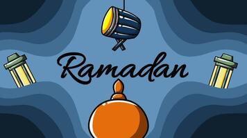 animerad arabesk bakgrund för religiös hälsningar som ramadan, hajj, eid och allmänning islamic syften video