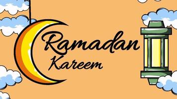 animato arabesco sfondo per religioso saluti come Ramadan, hajj, eid e Comune islamico scopi. video