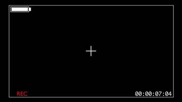 A camcorder or video app on phone style overlay for your footage. Use when you want to make something look recorded. This has timecode running, near the start of recording and also a full battery.