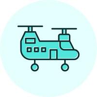 icono de vector de helicóptero militar