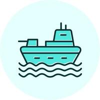 Military Ship Vector Icon