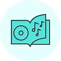 icono de vector de libro de audio