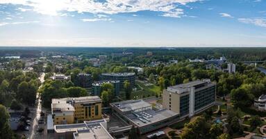 Aerial panoramic view of Lithuanian resort Druskininkai photo