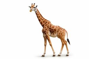 AI generated Giraffe isolated on white background photo