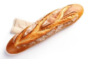 AI generated French bread close up photo