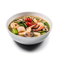 AI generated Sinigang soup closeup photo