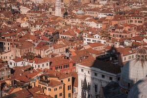 Breathtaking Aerial View of Venice, Italy on a Serene Summer Day photo