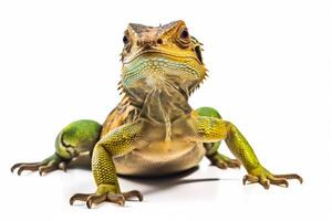 AI generated lizard isolated on a white background photo