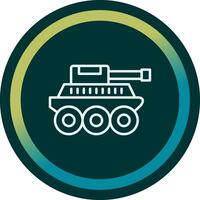 icono de vector de tanque militar