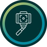 icono de vector de palo selfie