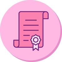 icono de vector de certificado