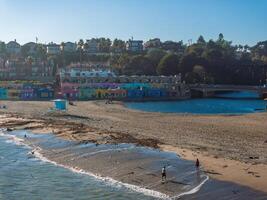 Aerial view of the Capitola beach town in California. photo