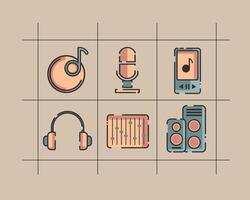 music icon asset graphic vector