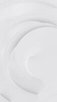 White minimal smooth curve shape seamless loop animation vertical background video