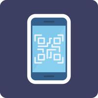 teléfono inteligente qr código vector icono