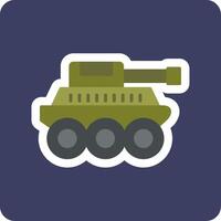 icono de vector de tanque militar