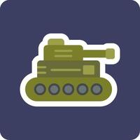 icono de vector de tanque militar