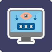 Computer Spyware Vector Icon