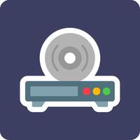 icono de vector de reproductor de cd