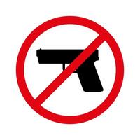 No gun sign icon symbol vector