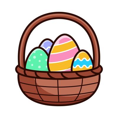 illustration design of easter day themed design elements