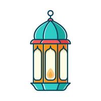 illustration design of Islamic-themed lantern decoration vector